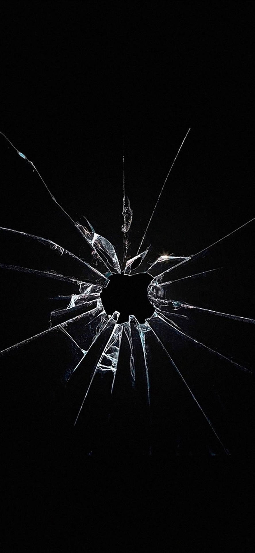 Download Apple Logo Broken Glass iPhone