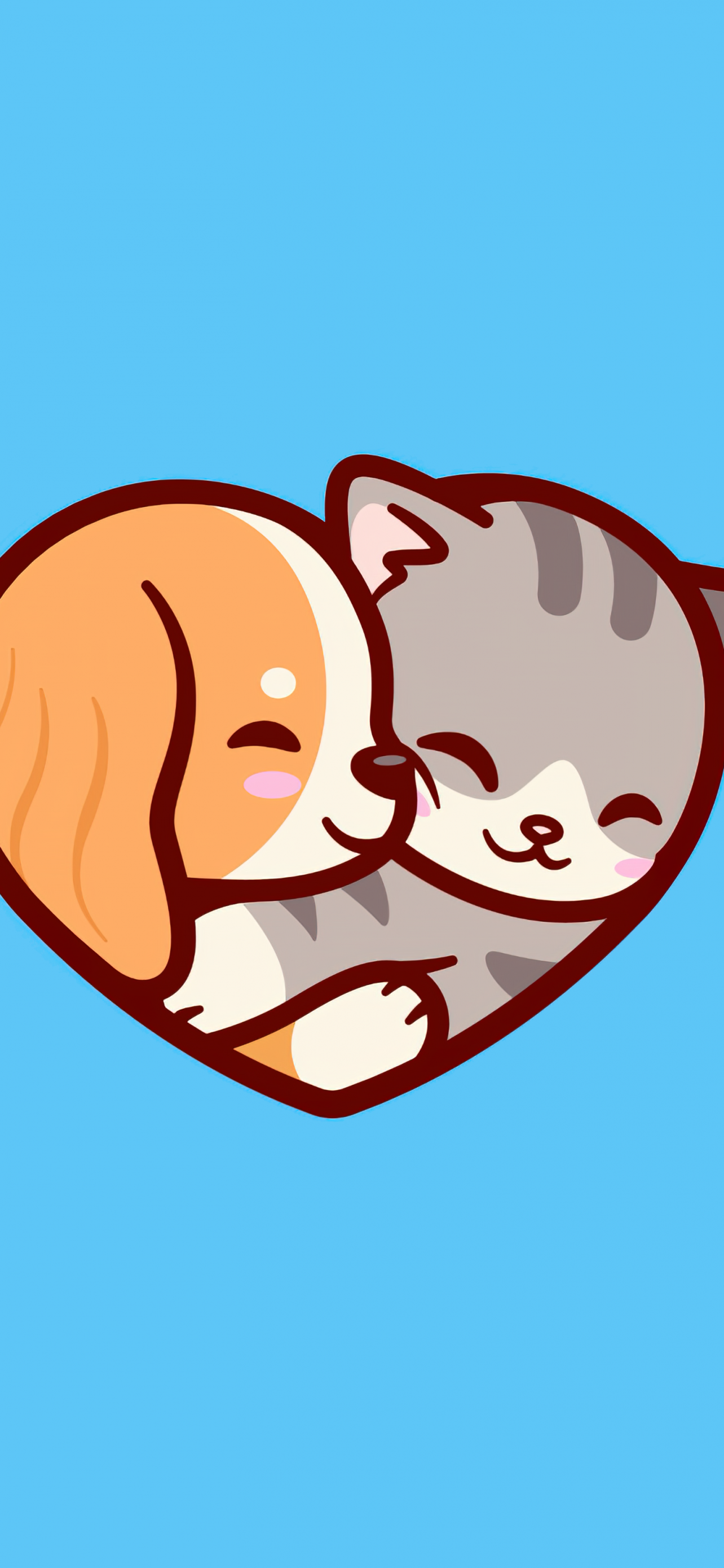 Puppy Wallpaper 4K, Kitten, Love heart