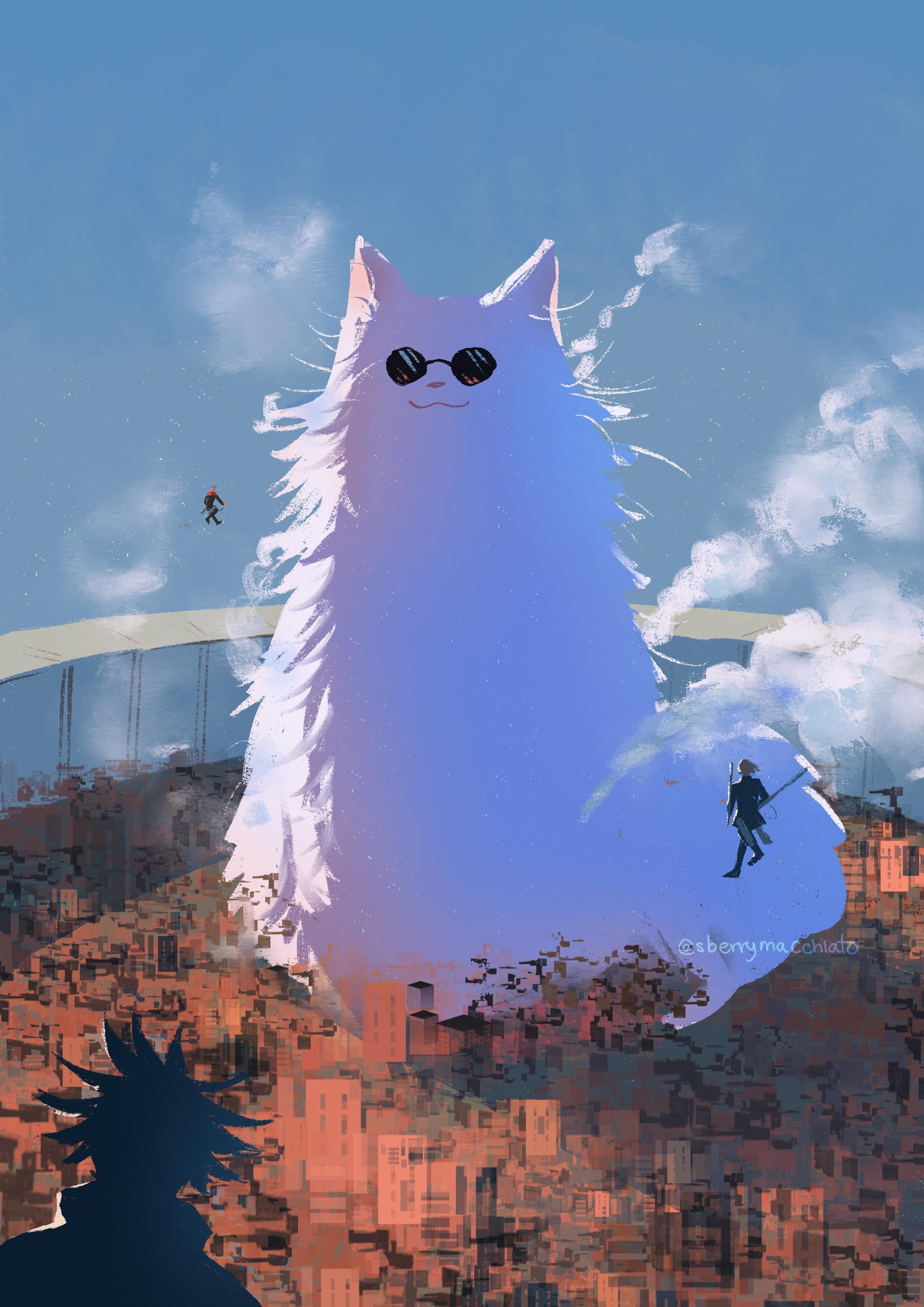 Gojo cat x Attack On Titan