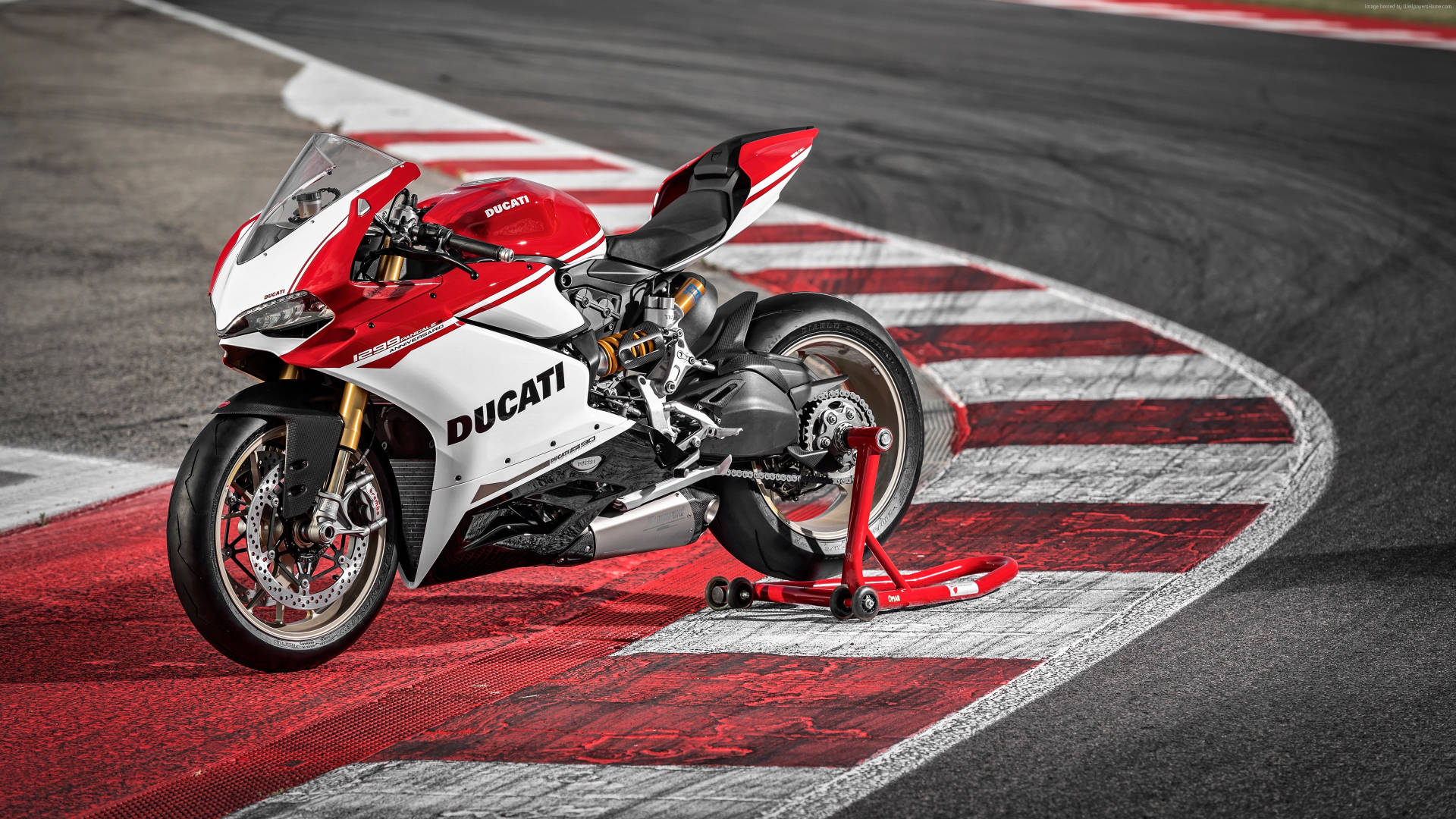 Download Conquer the open roads on the Red Ducati 1299 Panigale R Final Edition Motorcycle Wallpaper