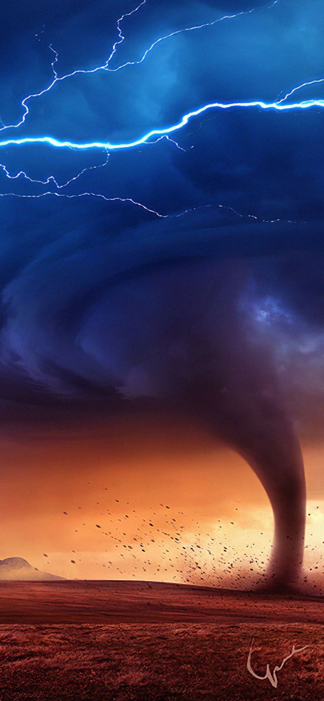 Tornado And Lightning Wallpapers - Wallpaper Cave, image size:650x1407