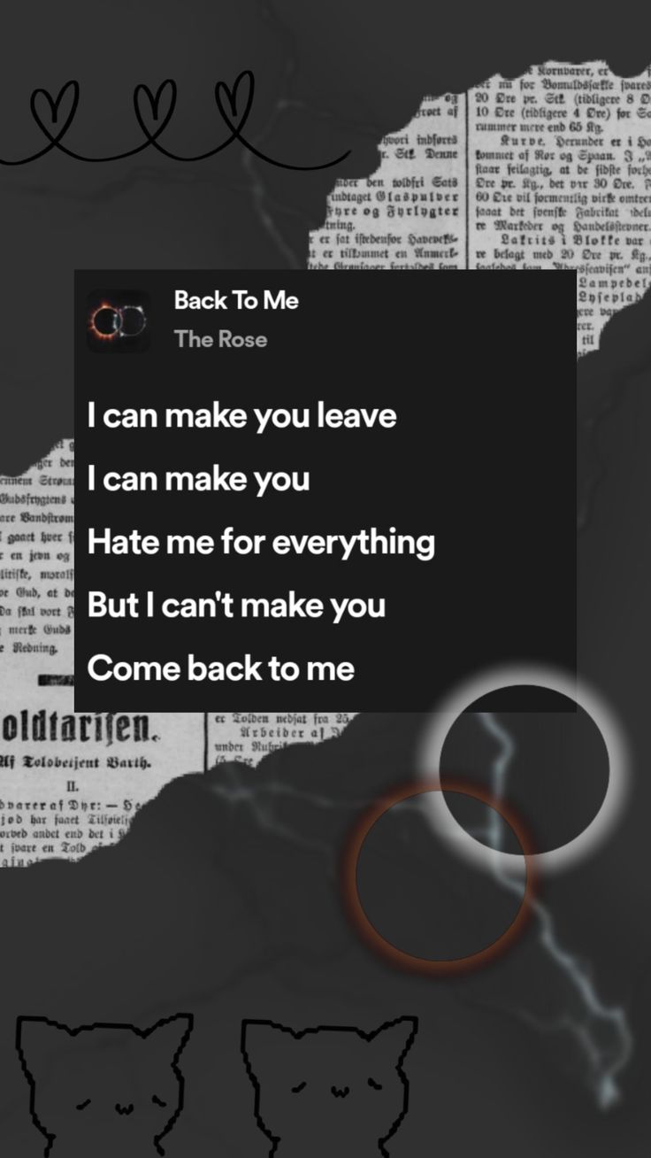 Spotify lyrics wallpaper Back to Me