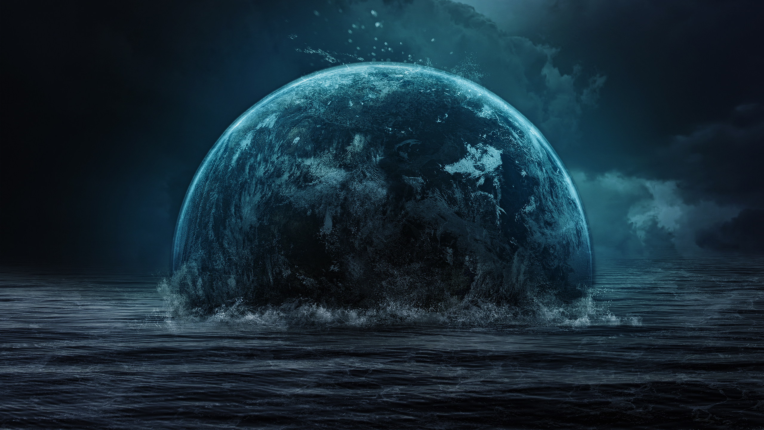 Aquatic Sci Fi Planet HD Wallpaper
