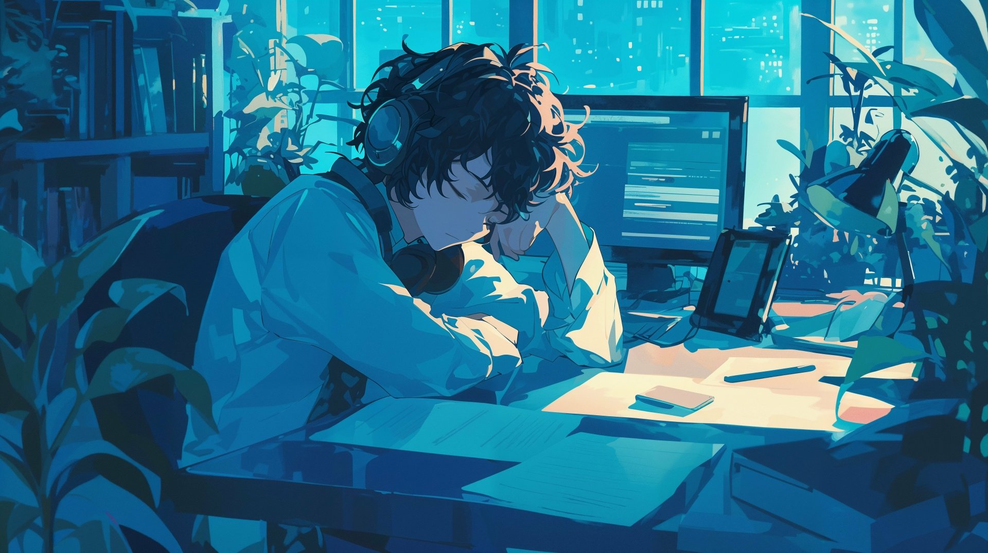 Relaxed Study Vibes with Lofi Aesthetic Chill Wallpaper