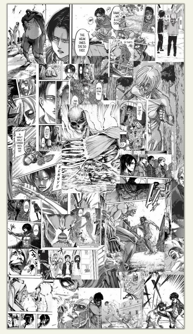 Download AOT Collage Manga Wallpaper