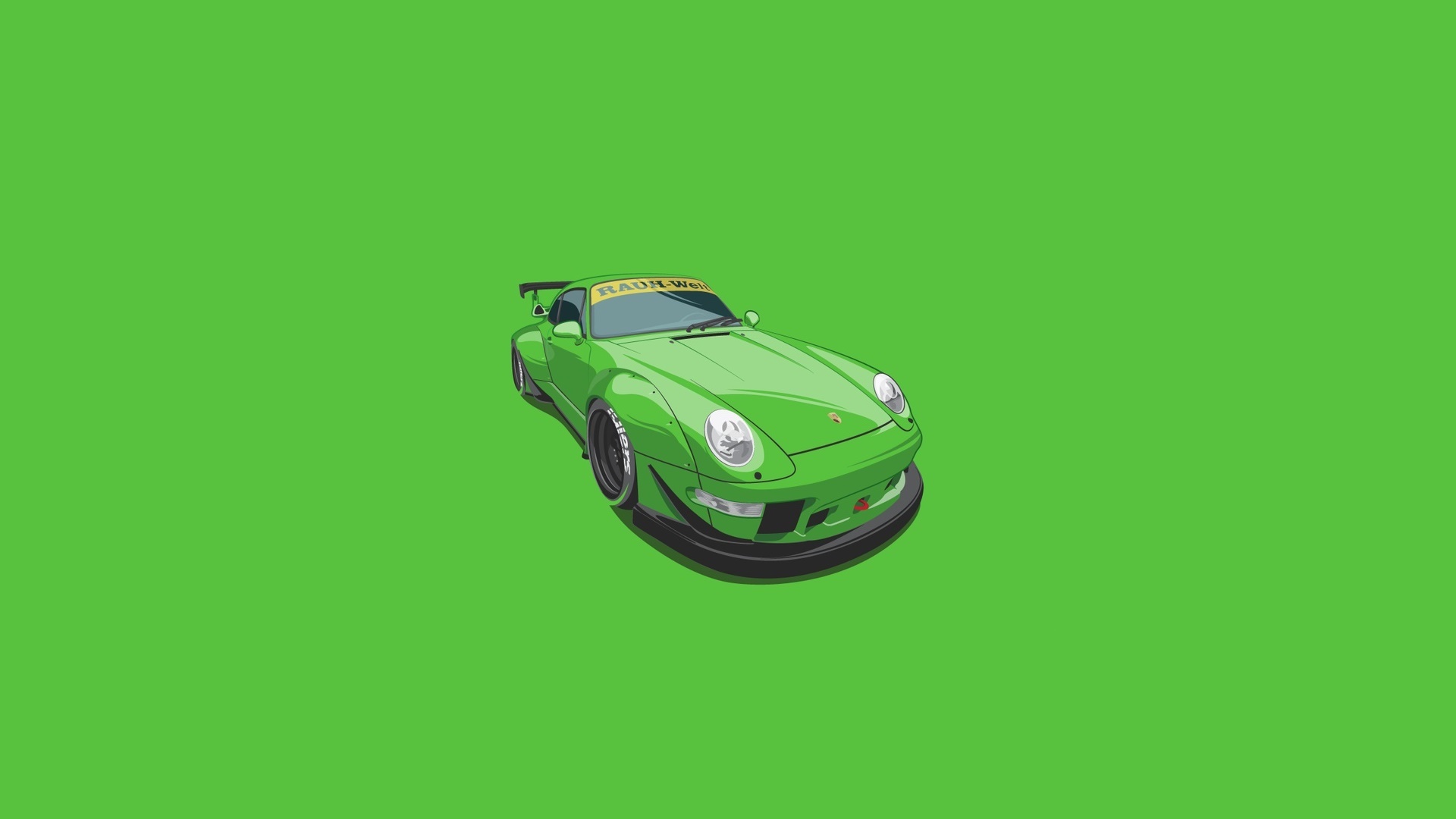 Download wallpaper Porsche, Green