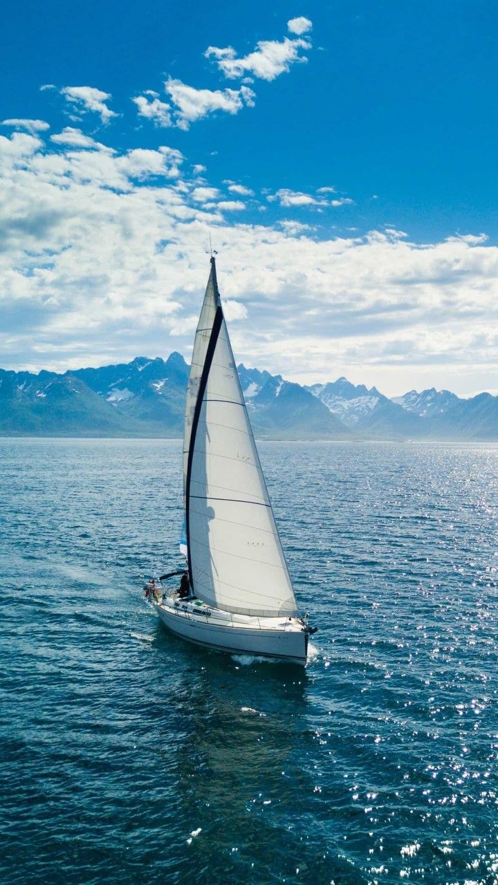 ocean sailboat -phone wallpaper