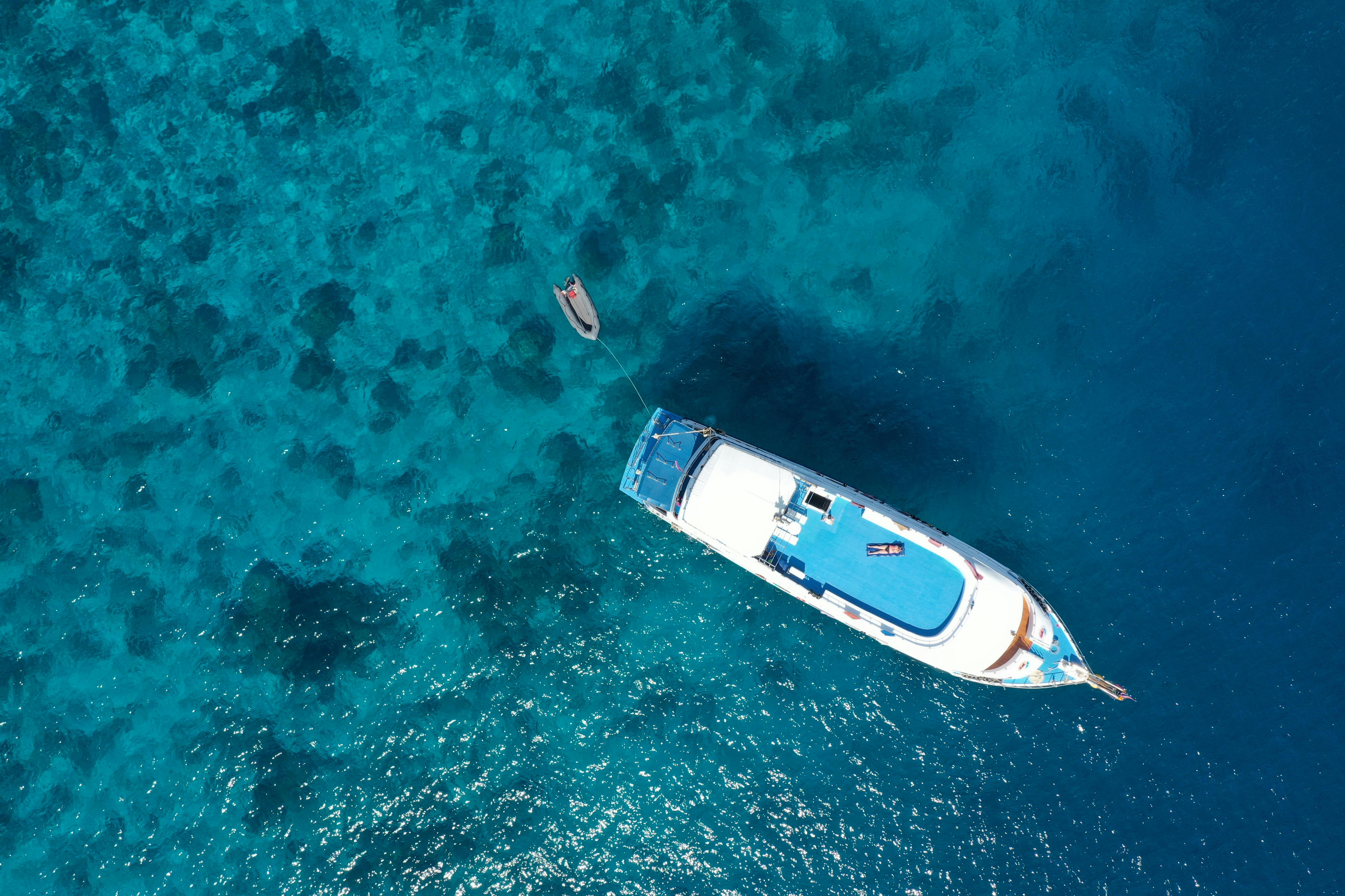 Drone Photography of Yacht on Sea