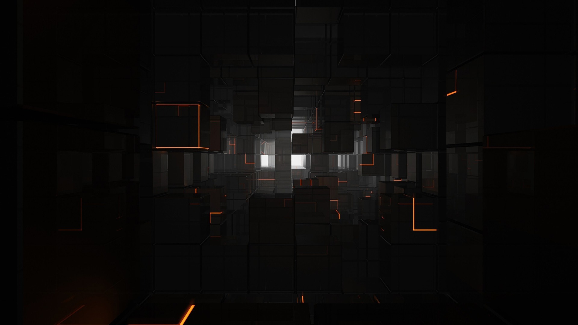 Black Cubes 3D Creative Design