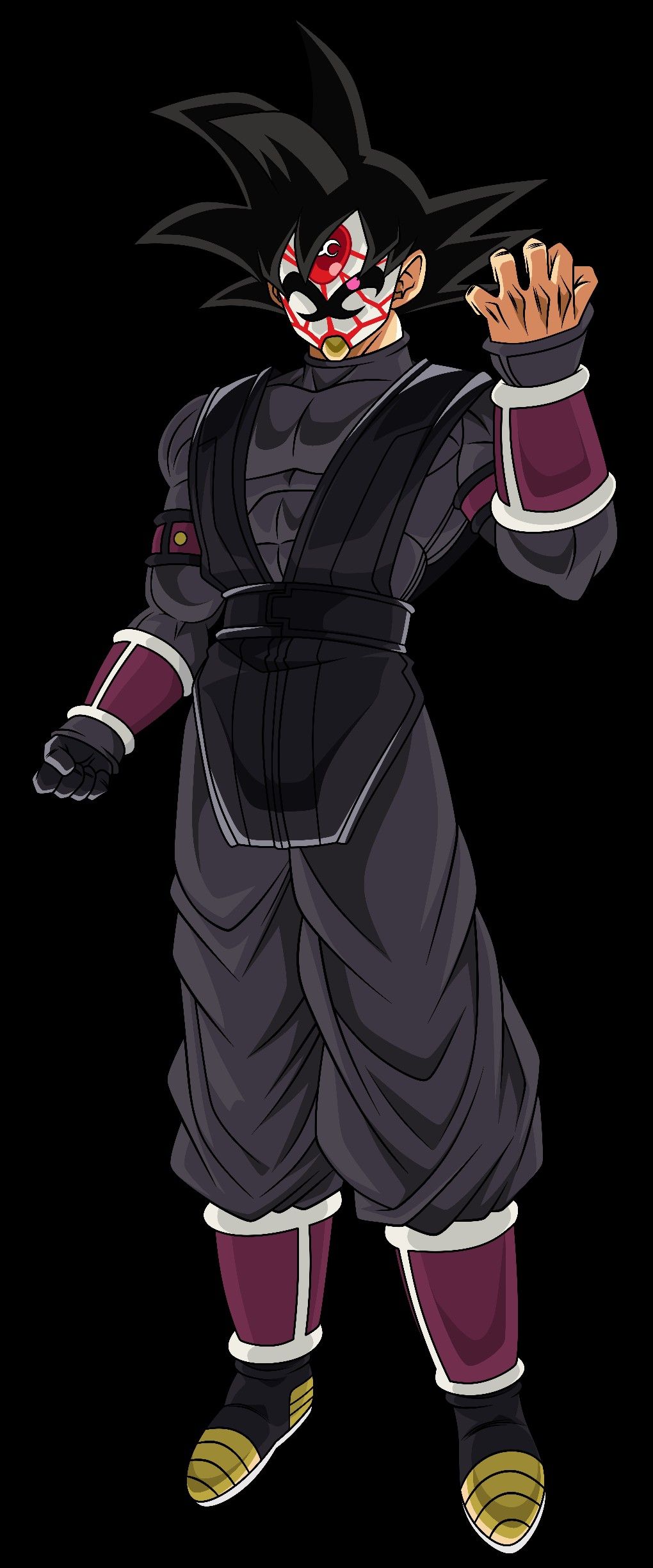 Goku Black Saiyajin enmascarado carmesí
