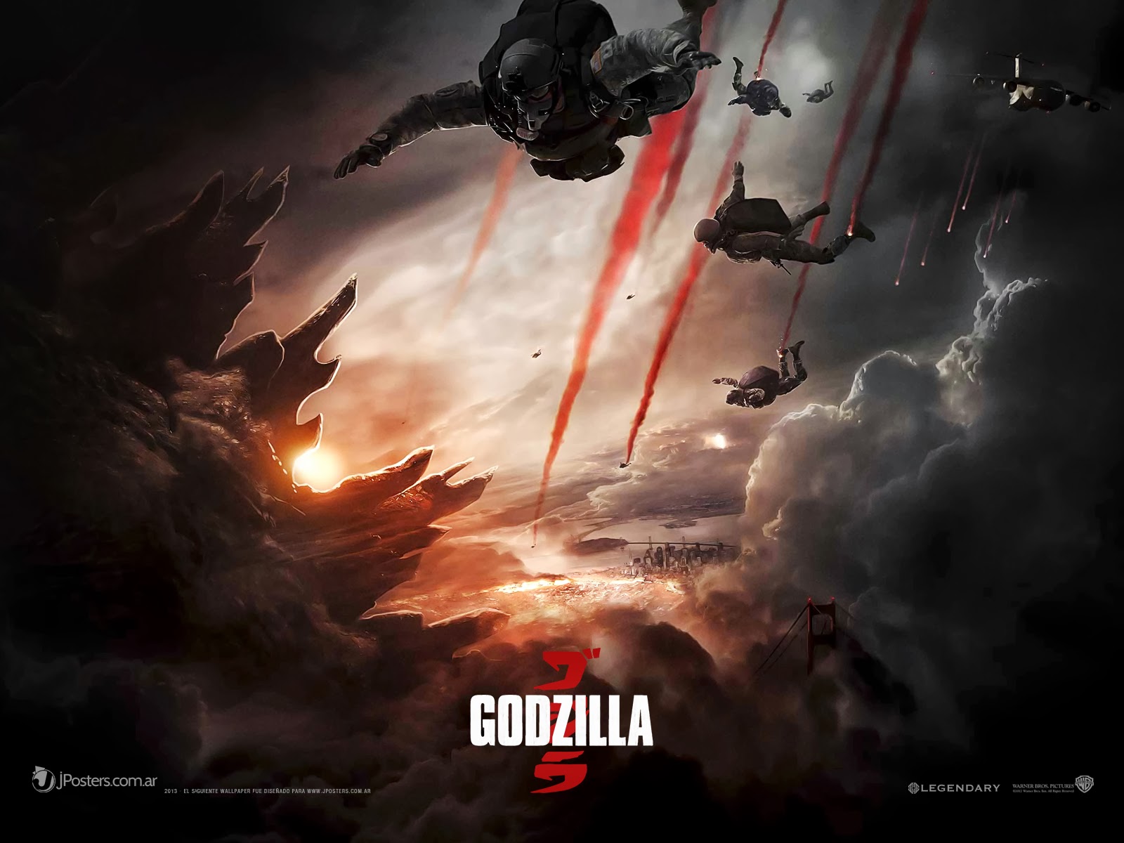 Godzilla 2014 Poster Wallpaper 3