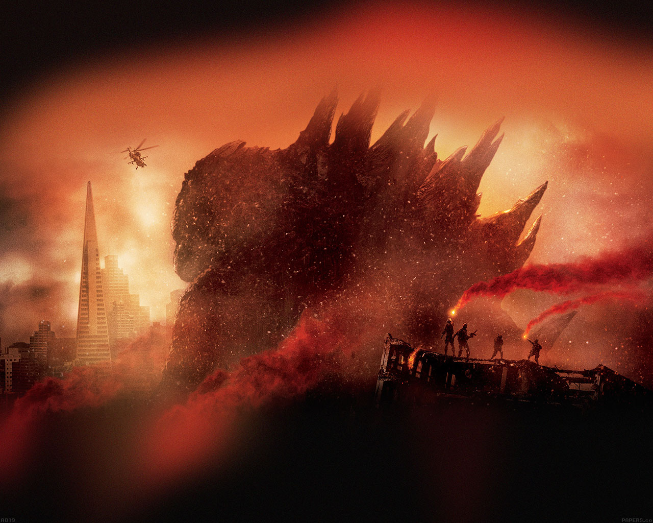 Wallpaper Godzilla Poster 2014