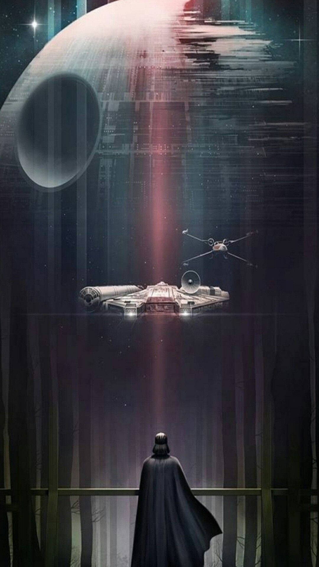 Death Star And Darth Vader Star Wars