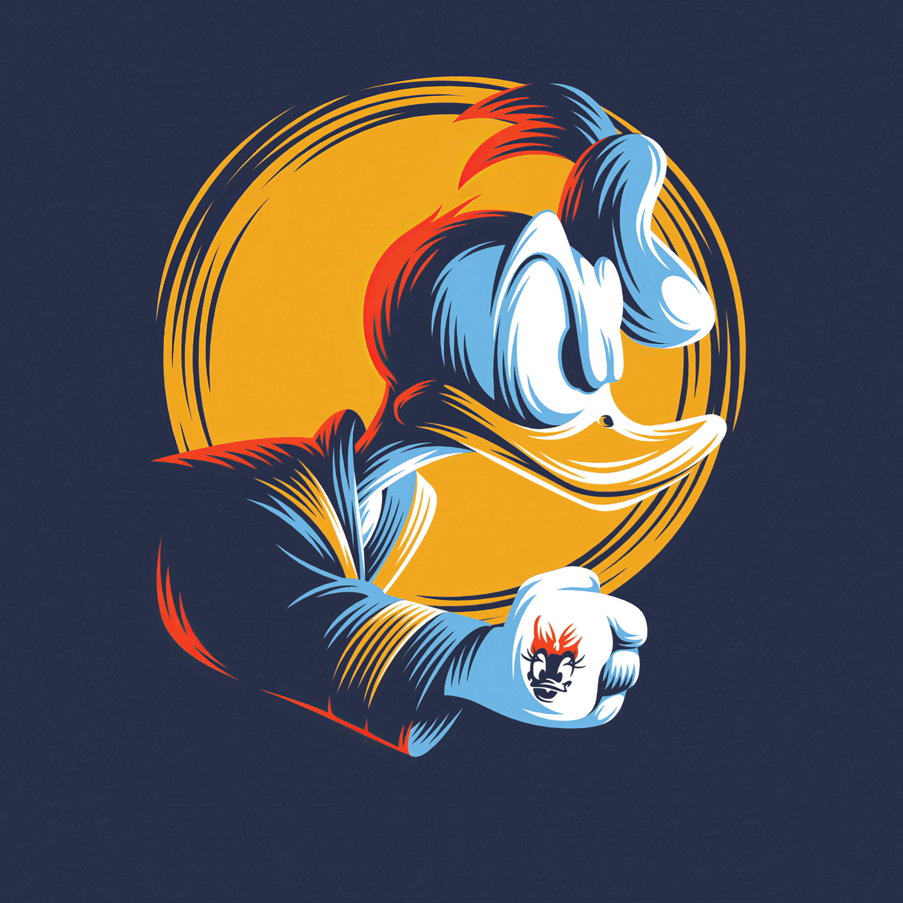 Donald Duck Minimal Art 4k