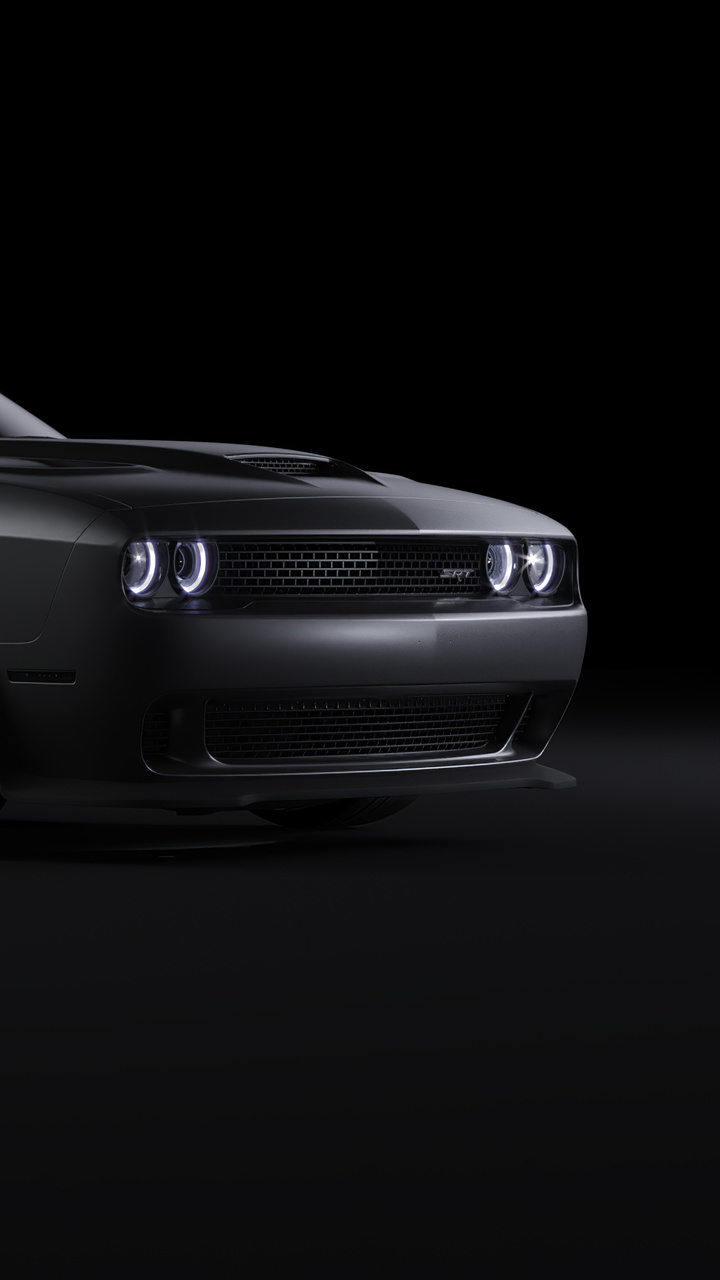 Black Dodge Challenger 4k Moto