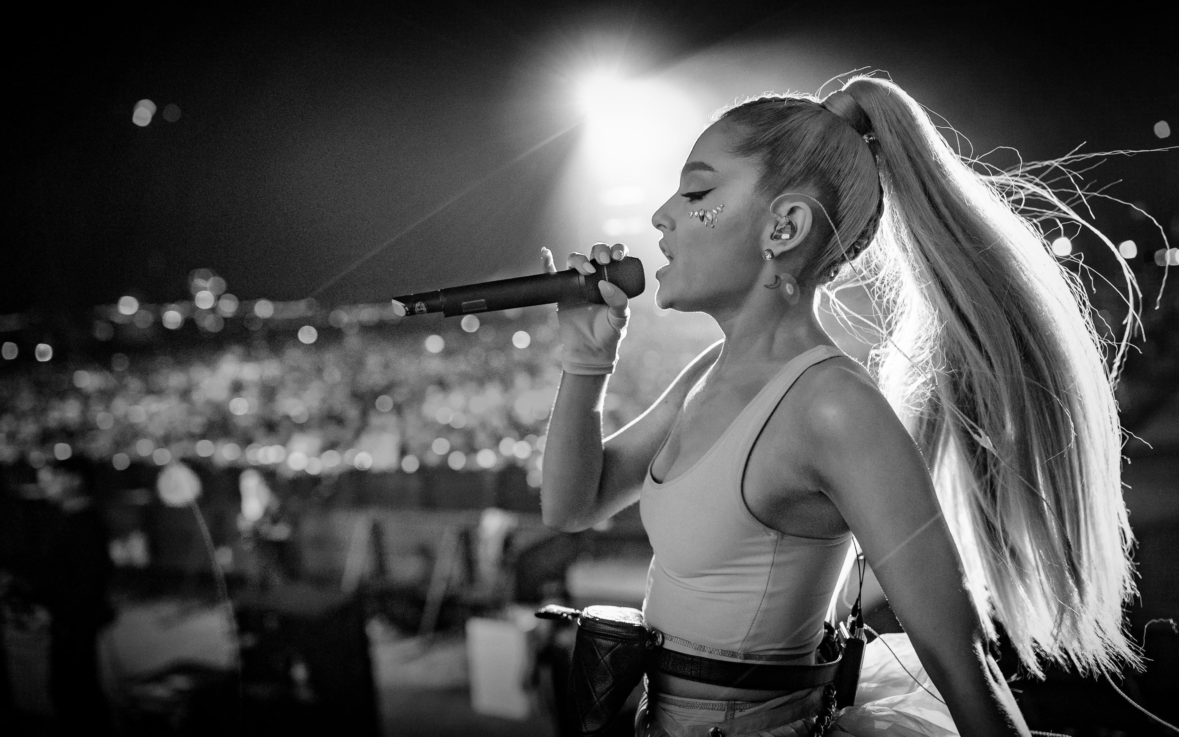 Download wallpaper 4k, Ariana Grande