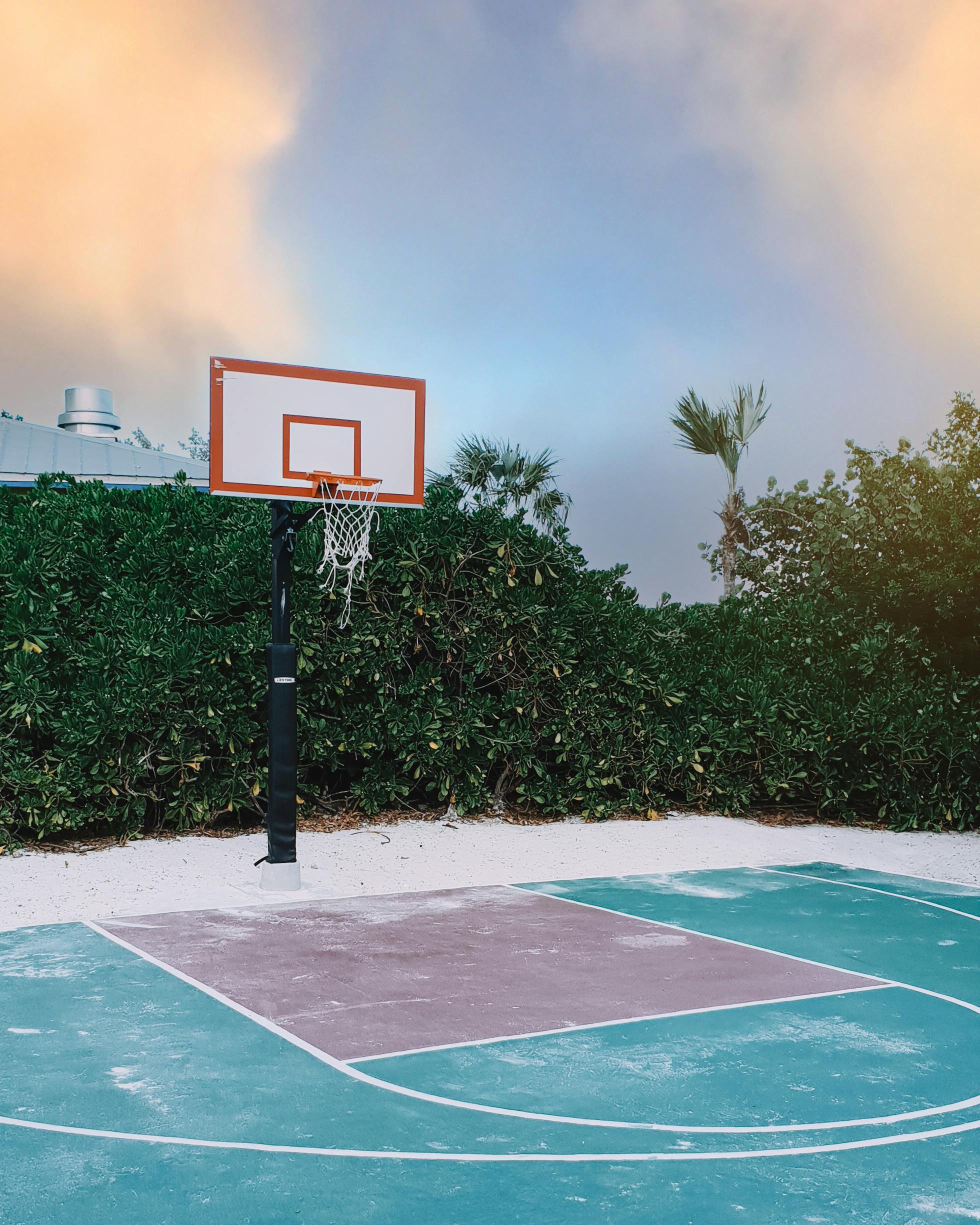 A Basketball Court on the Roof Top
