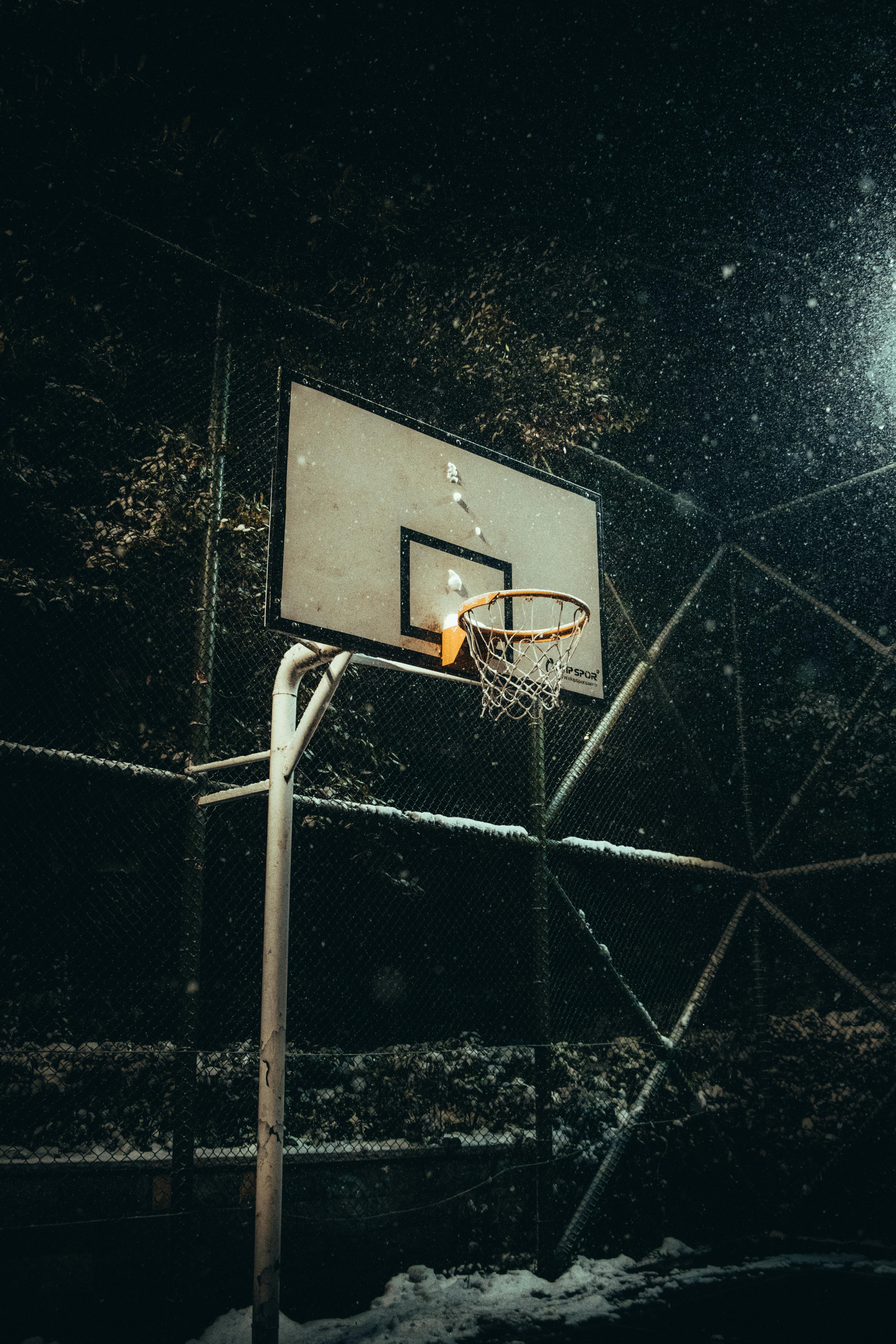 Basketball Court at Night Time · Free
