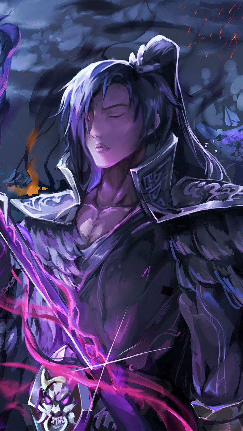 Download wallpaper 800x1420 samurai