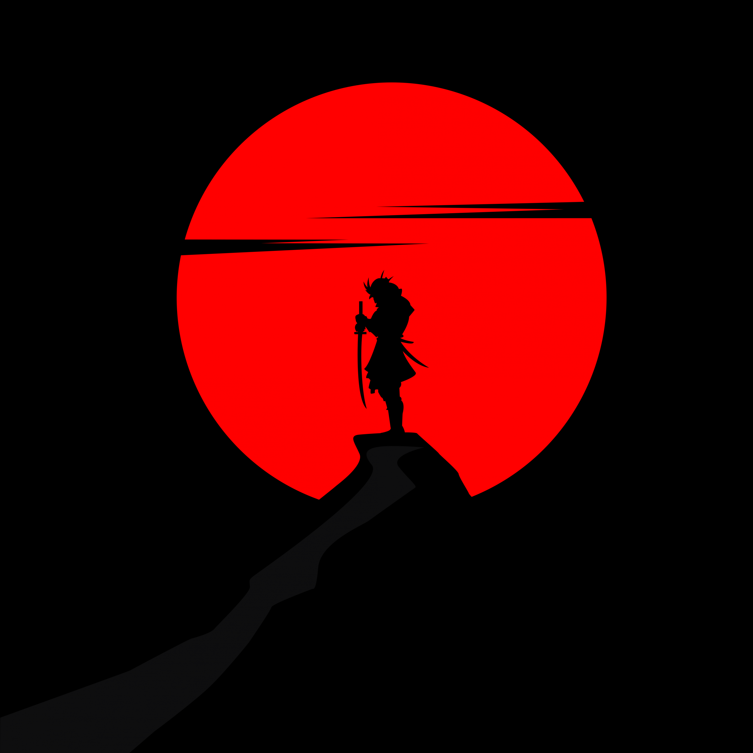 Samurai Wallpaper 4K, Katana, Warrior, Immortal, Sun