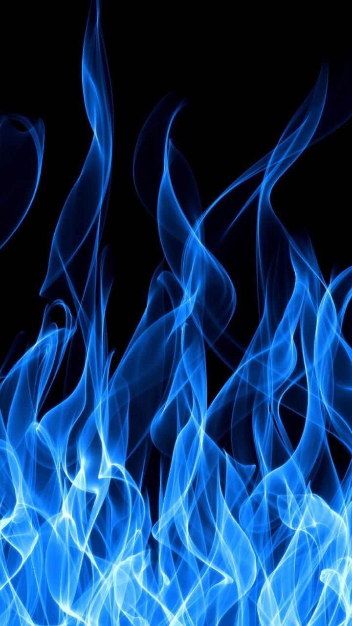 Blue Flames. Wallpaper achtergronden
