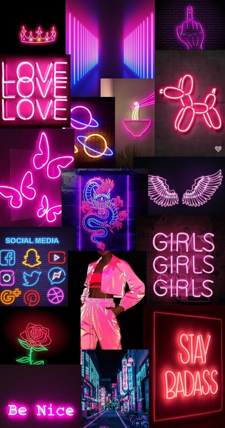 Aesthetic neon wallpaper