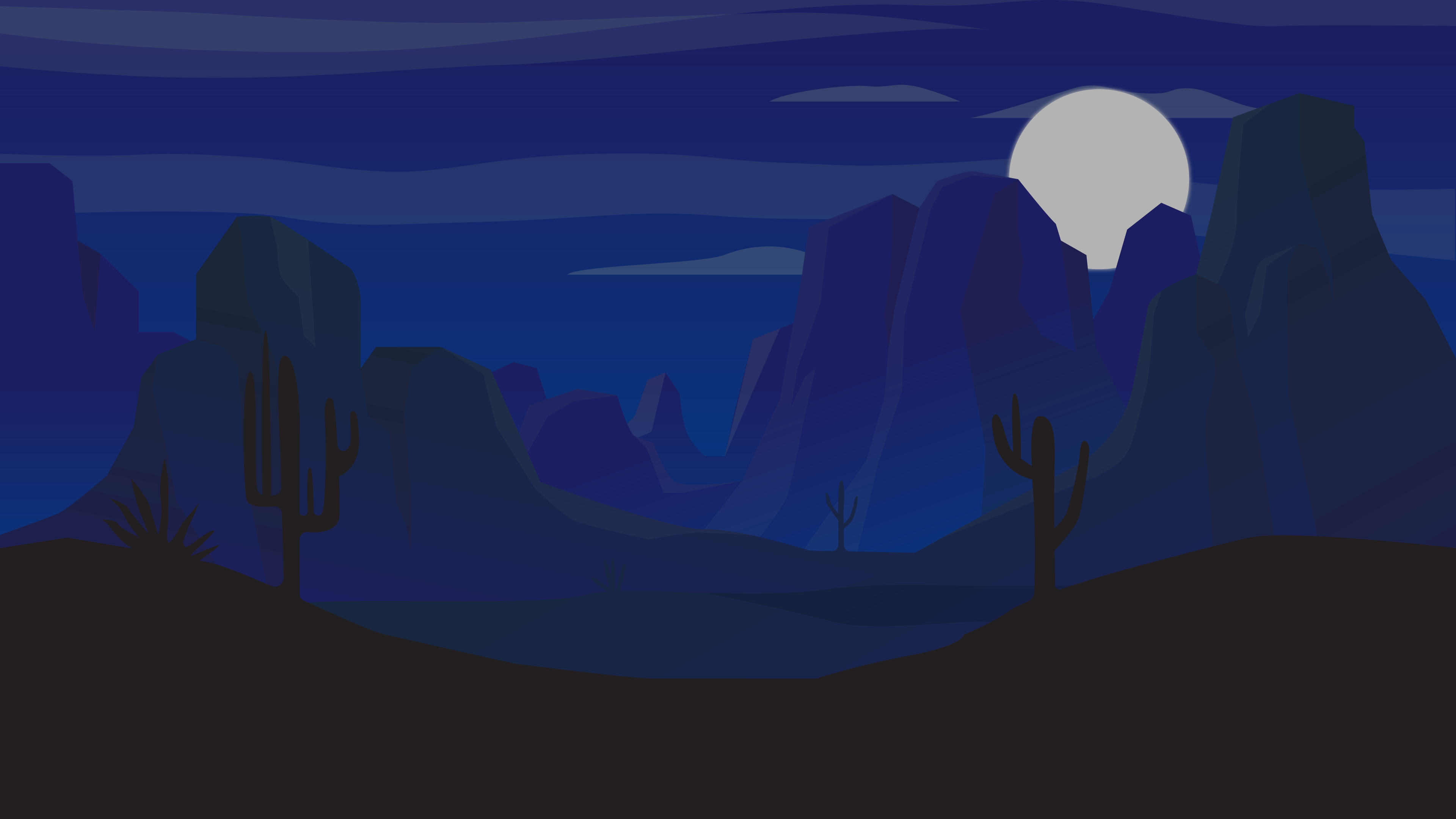 Minimalist Desert Night [3840x2160], r
