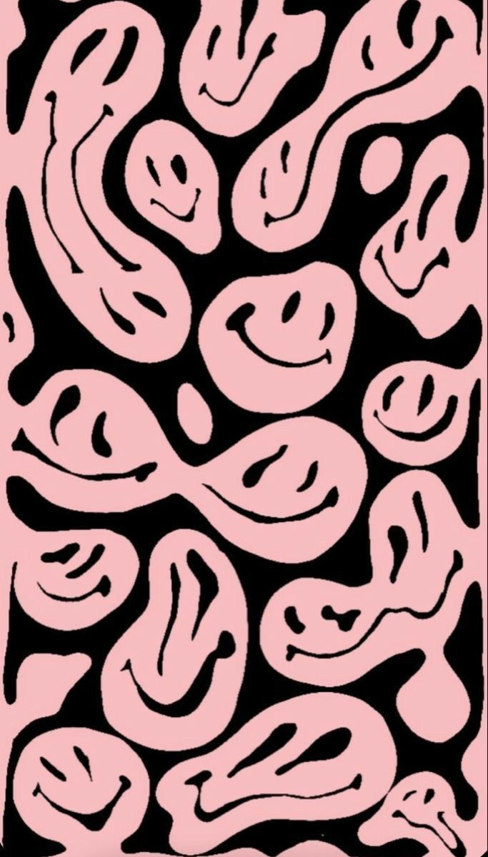 Drip smiley face wallpaper