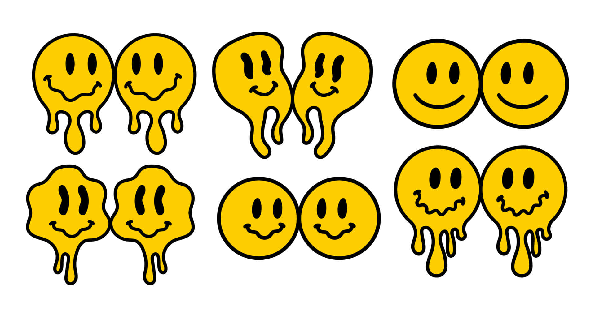 Trippy Smiley Face Artwork Wallpaper