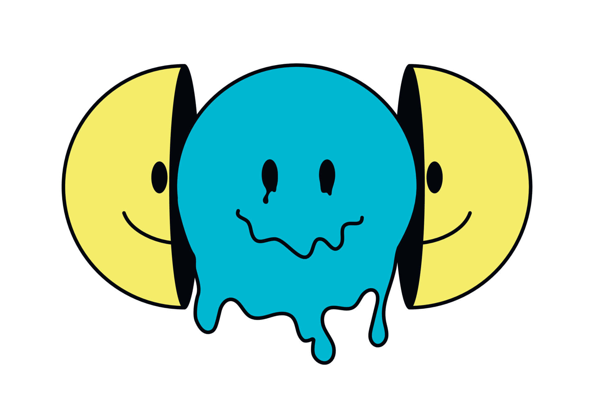 Aesthetic Trippy Smiley Face Wallpaper