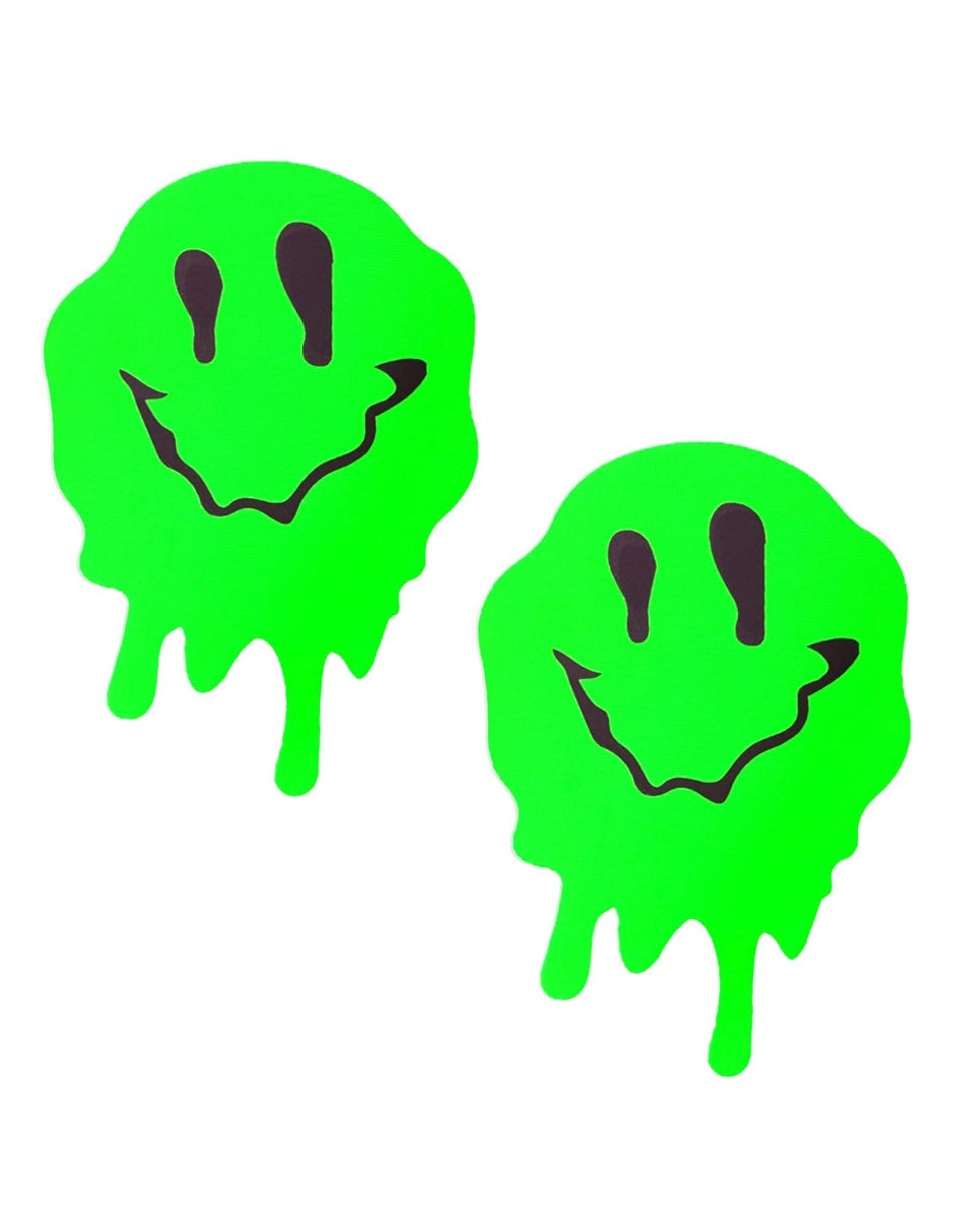 Drip Smiley Neon Green UV Reactive