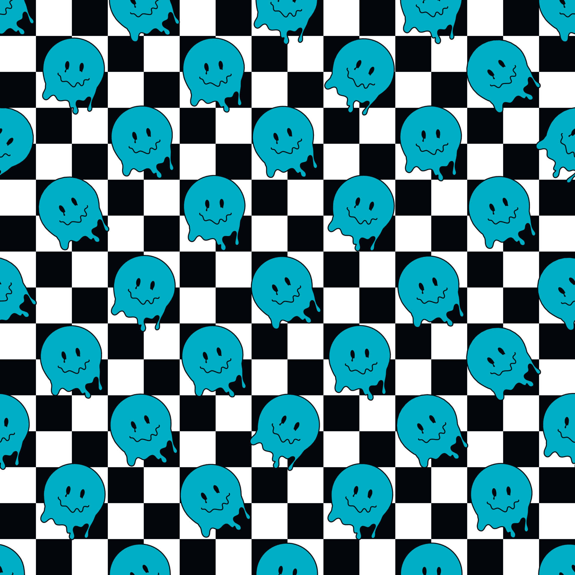 Download Checkered Blue Aesthetic