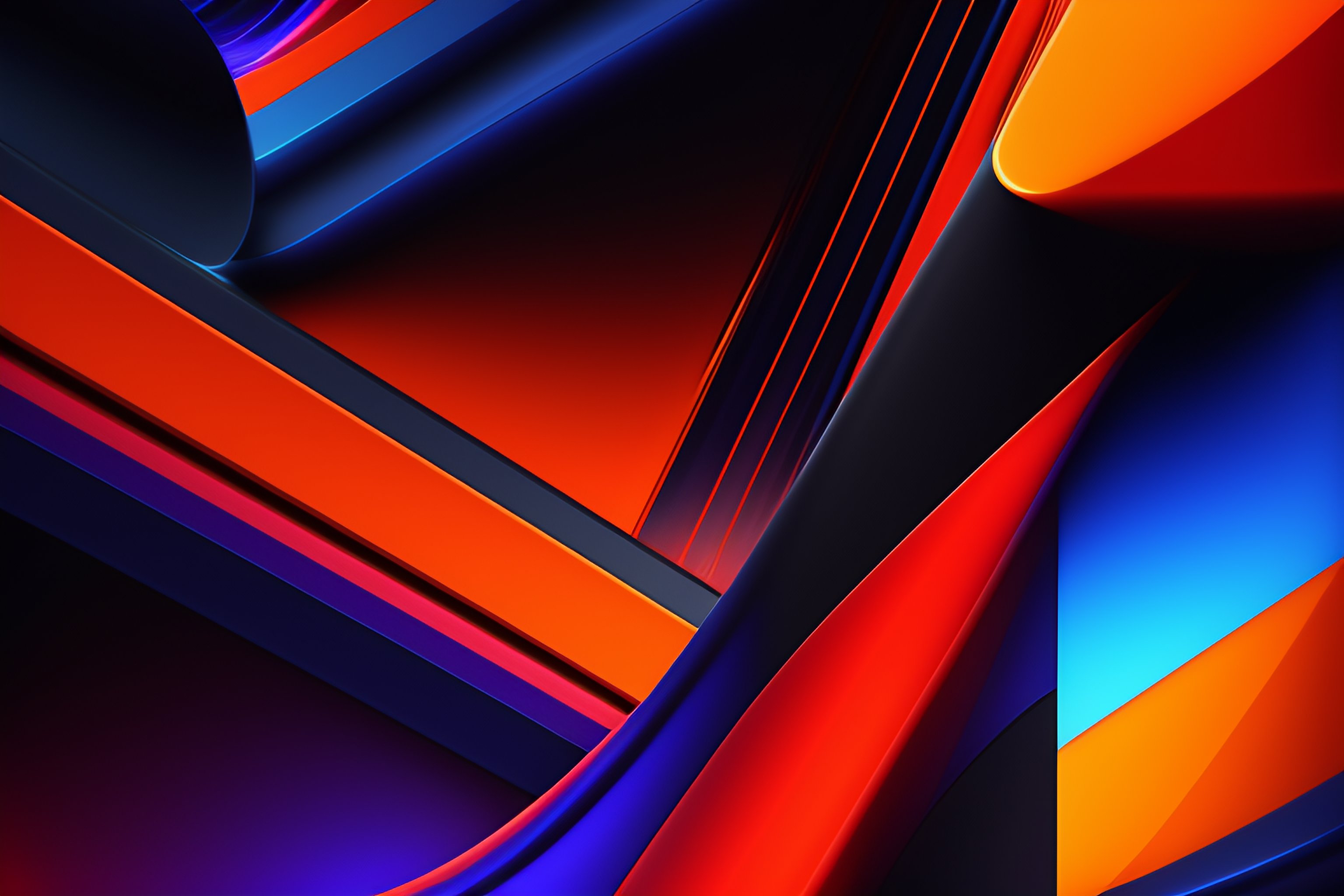 Dark black wallpaper with blue