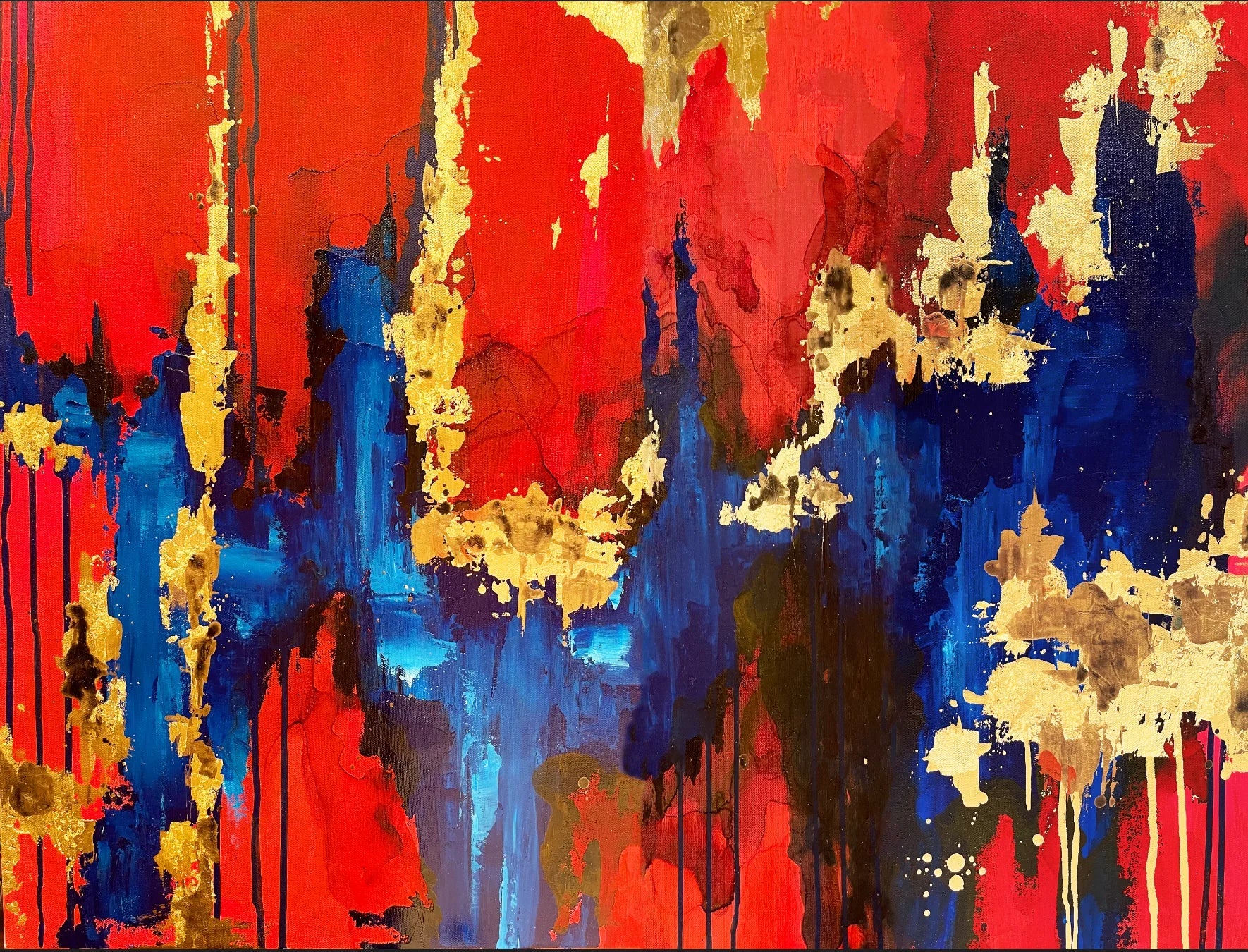 Sizzle Wallpaper. Red, Blue, Gold