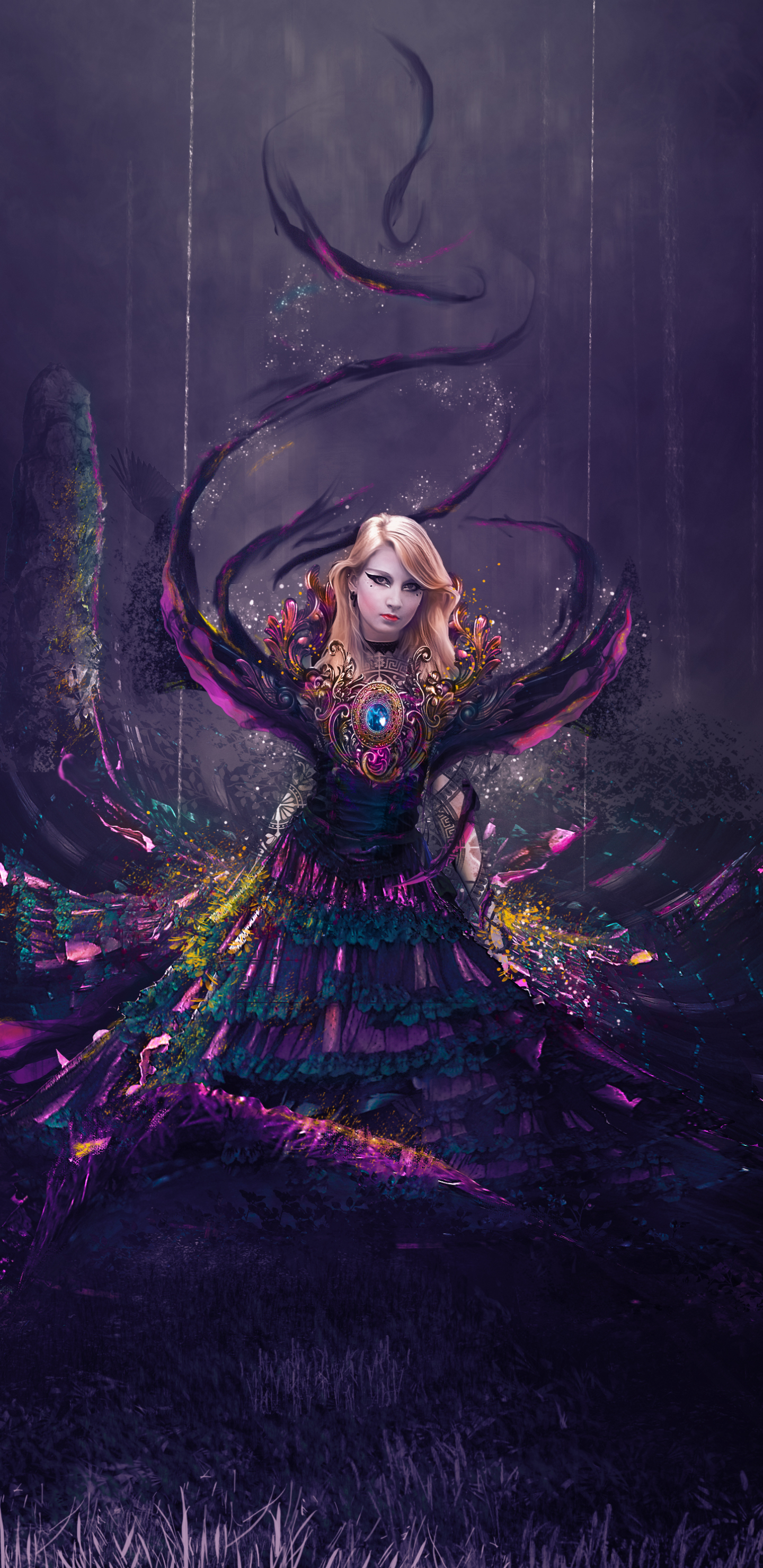 Colorful Fantasy Fairy Phone Wallpaper