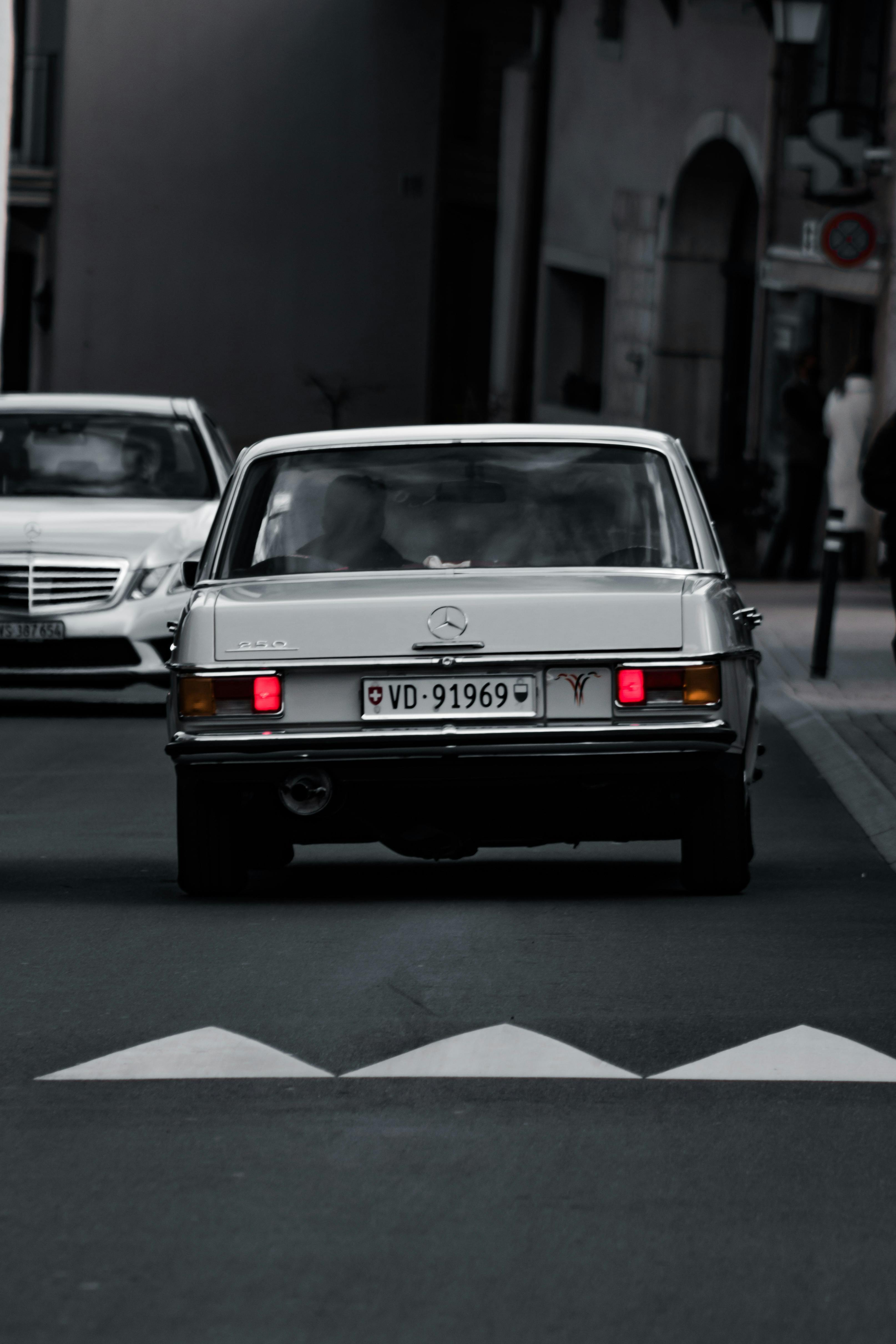Classic Mercedes Benz Car on Road