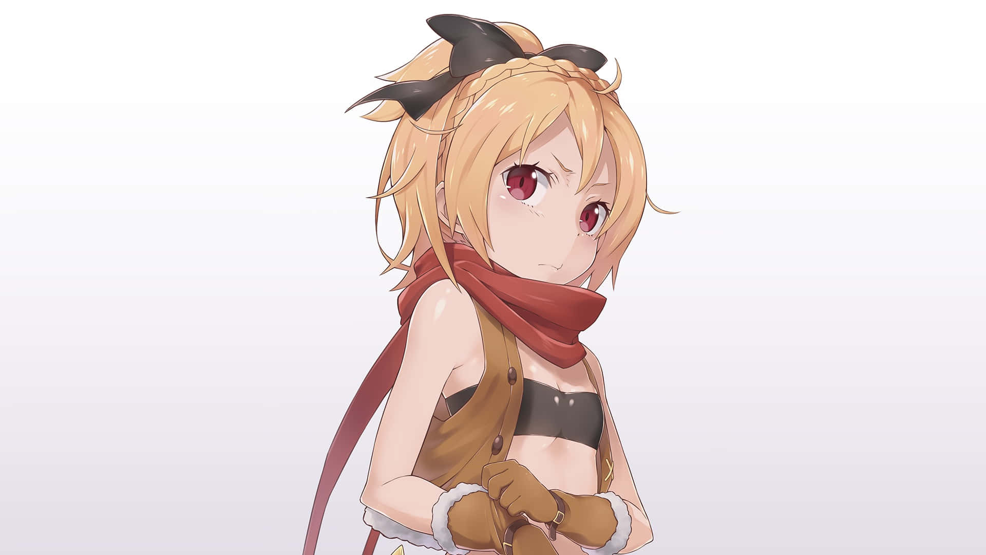 Re:Zero in a dynamic pose. Wallpaper