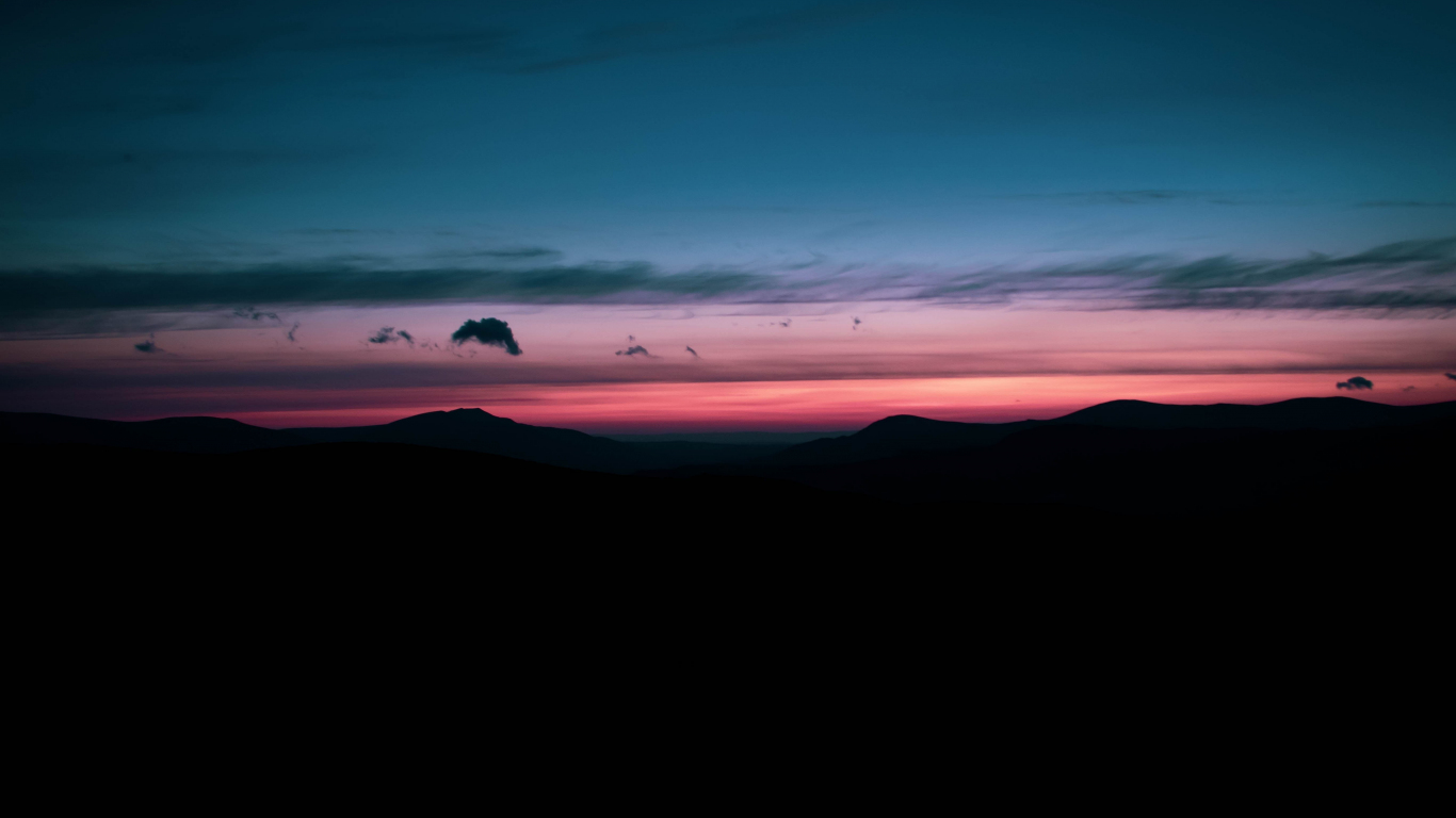 Download wallpaper 1366x768 sunset