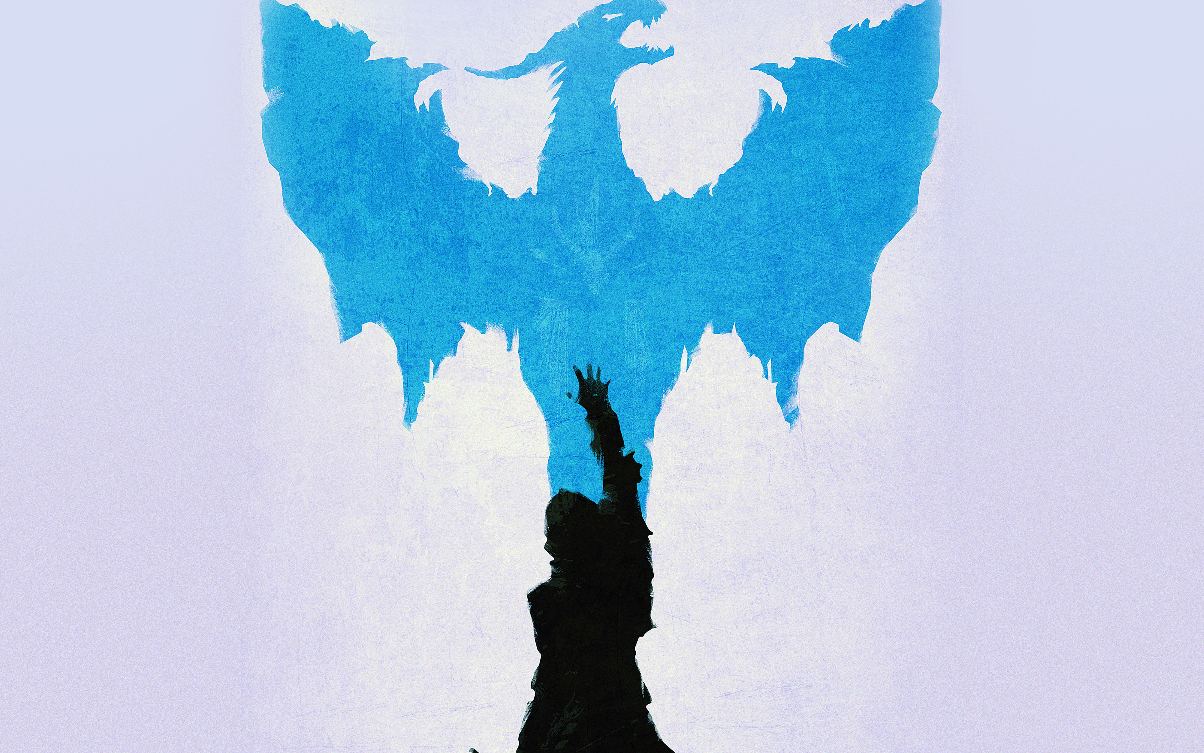 Dragon Age Blue Art Illust Minimal