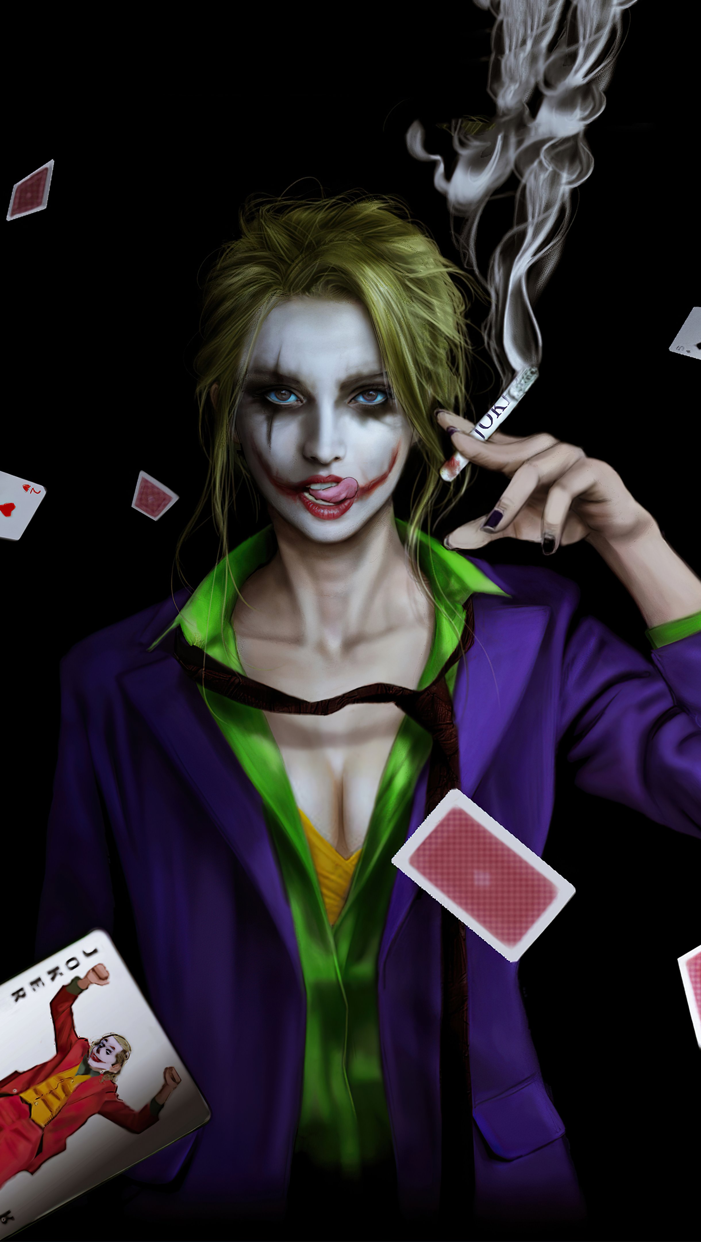 Joker girl Wallpaper 8k HD