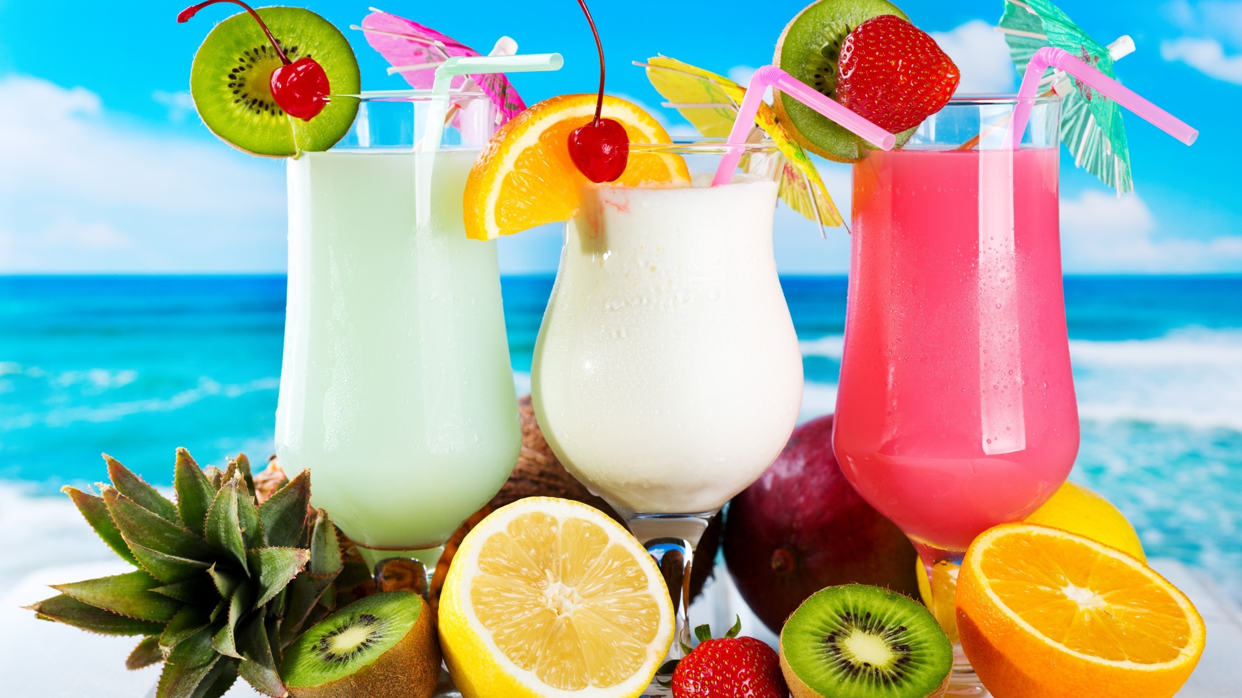 Fresh Summer Cocktails 2560x1440 HDTV