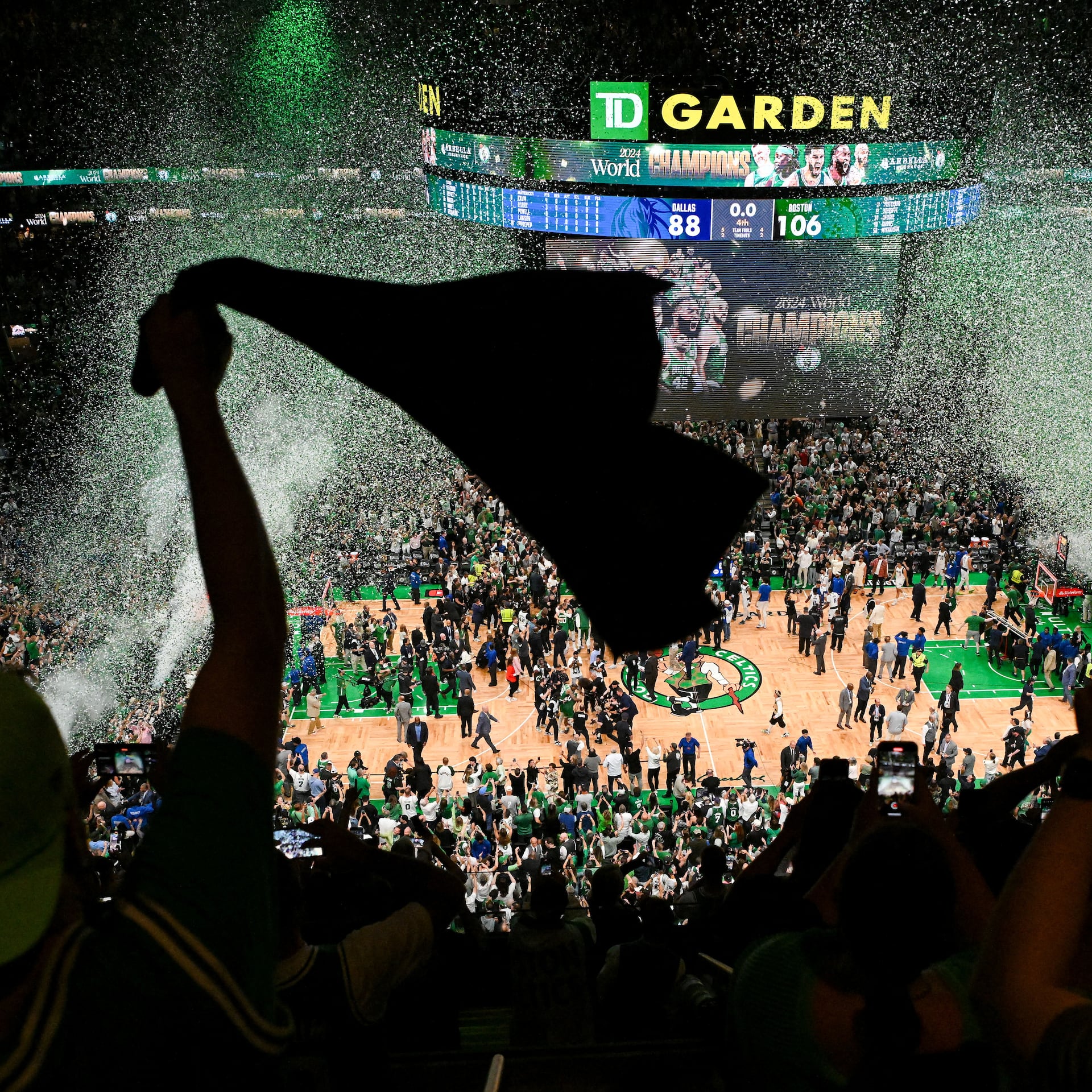 Boston Celtics celebrate NBA