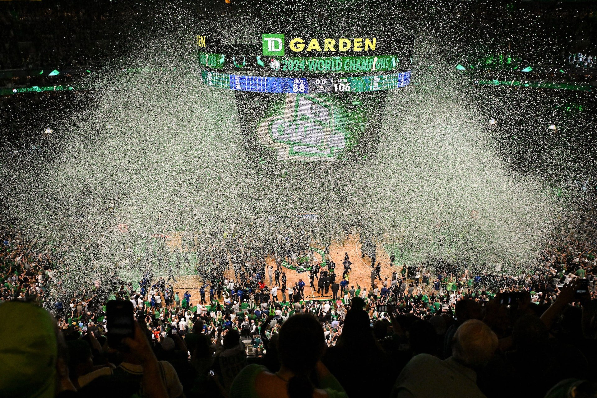 Boston Celtics celebrate NBA