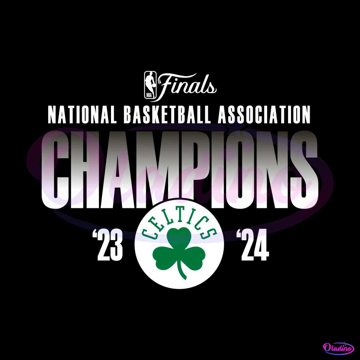Retro Boston Celtics 2024 NBA Champions SVG