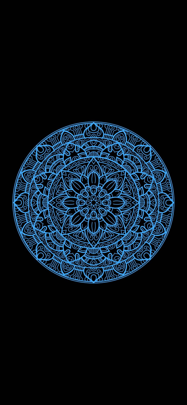 Blue Mandala iPhone 11 Wallpaper