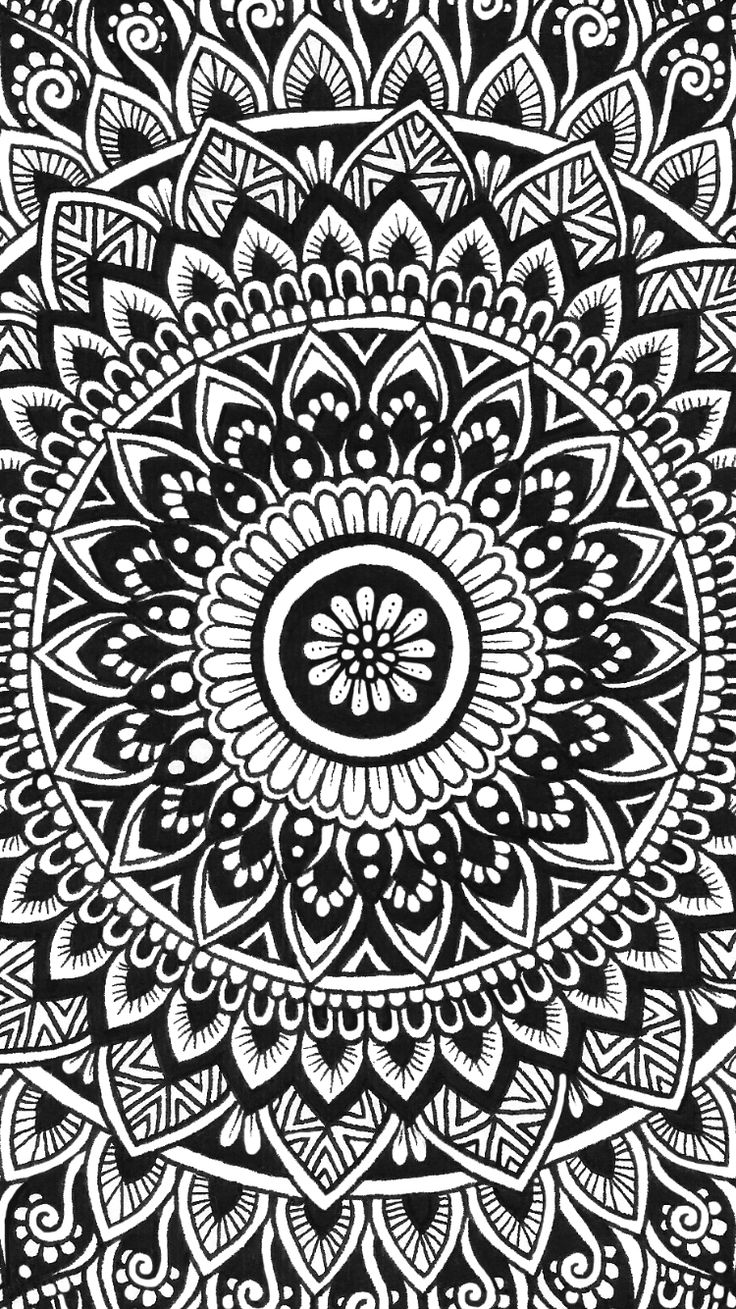 Mandala iPhone wallpaper- drawing