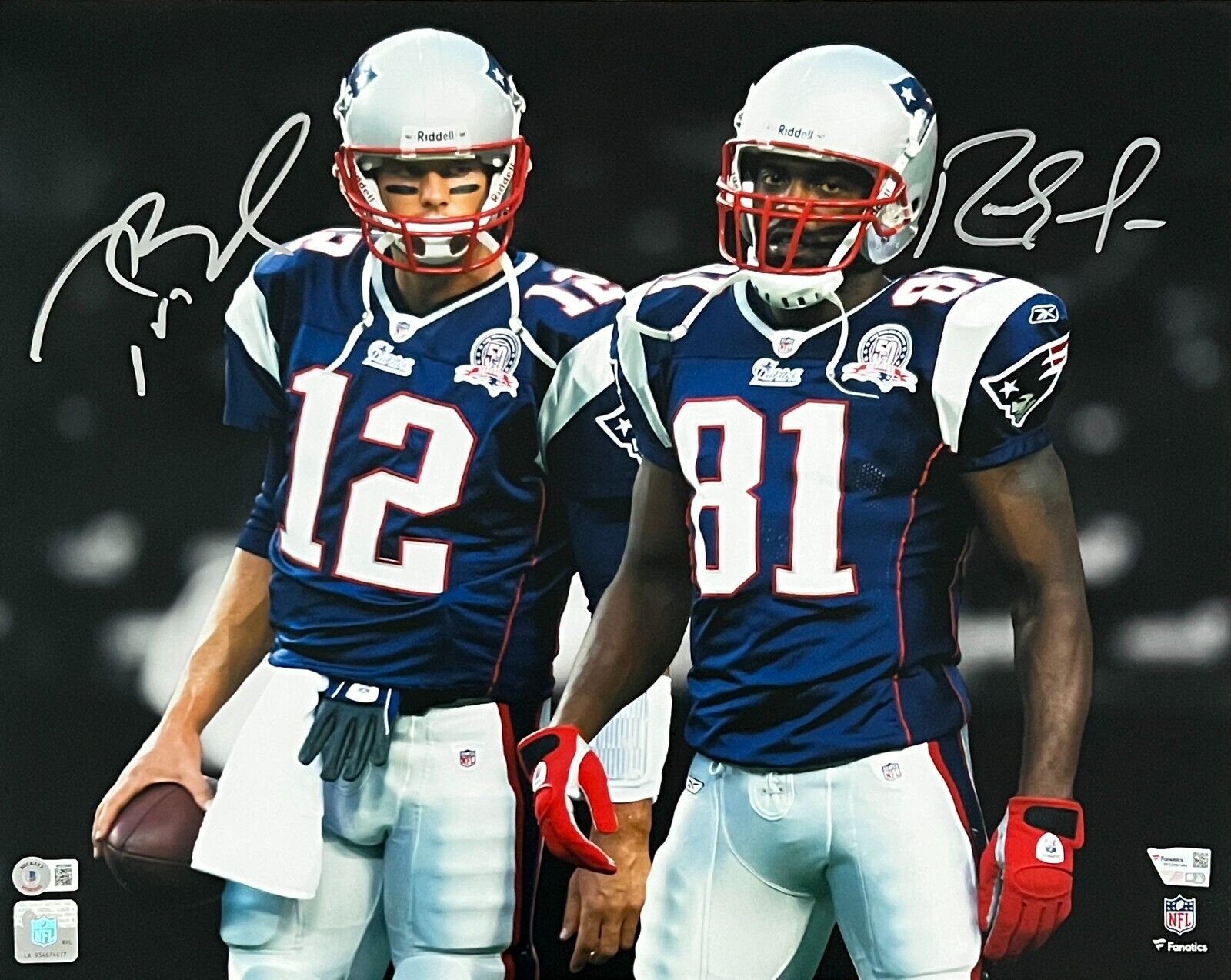 Tom Brady Randy Moss Patriots Dual