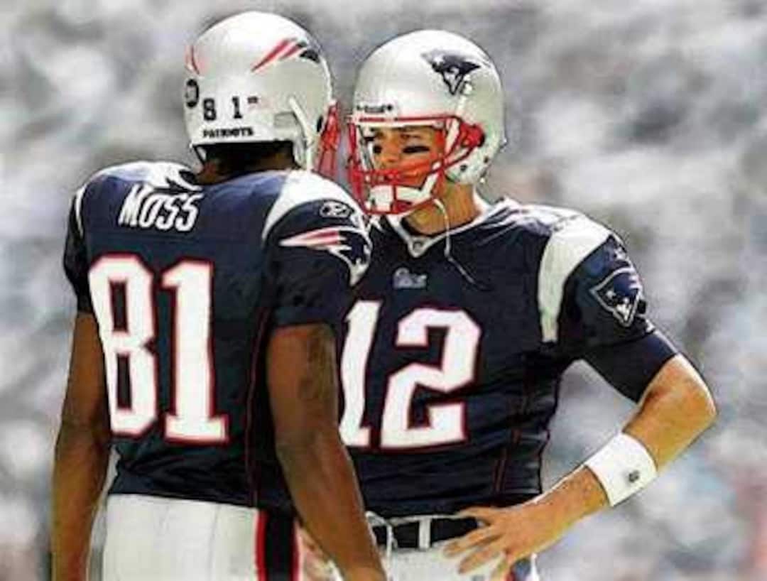 New Tom Brady Randy Moss Patriots Art