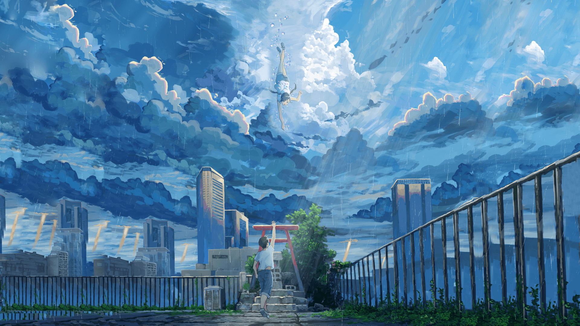 Makoto Shinkai Background. Wallpaper