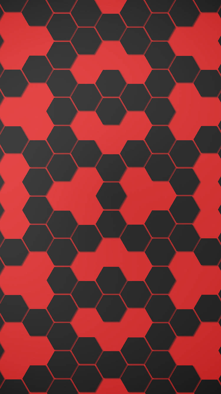 Red Honeycomb Wallpaper